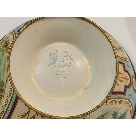Vintage Metal/Tin Regal Compote - Bowl/Dish-Baret Ware England Windsor Castle - Picture 7 of 11